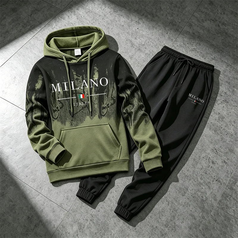 Men'S Fashion Hoodies - Italy Fashion Sportswear 2pcs Set Male