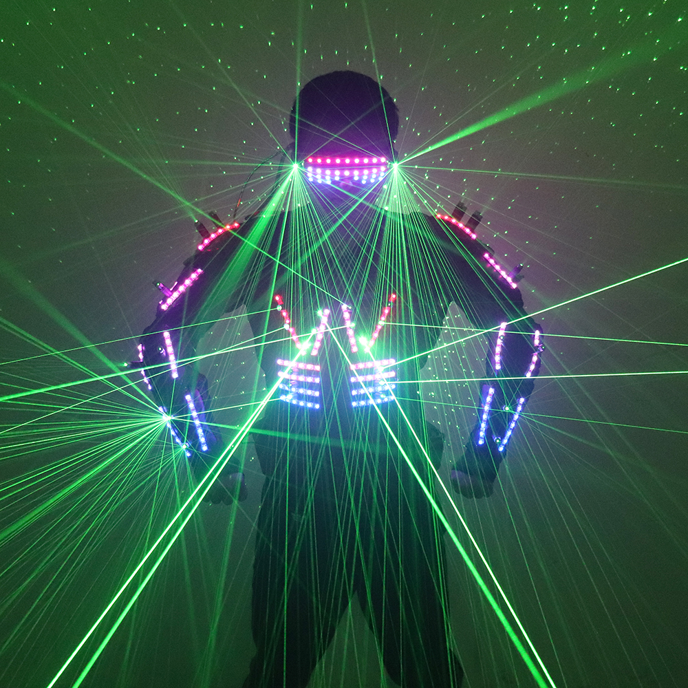 Men'S Fashion Light Jacket - New Green Laser Suit Jacket LED