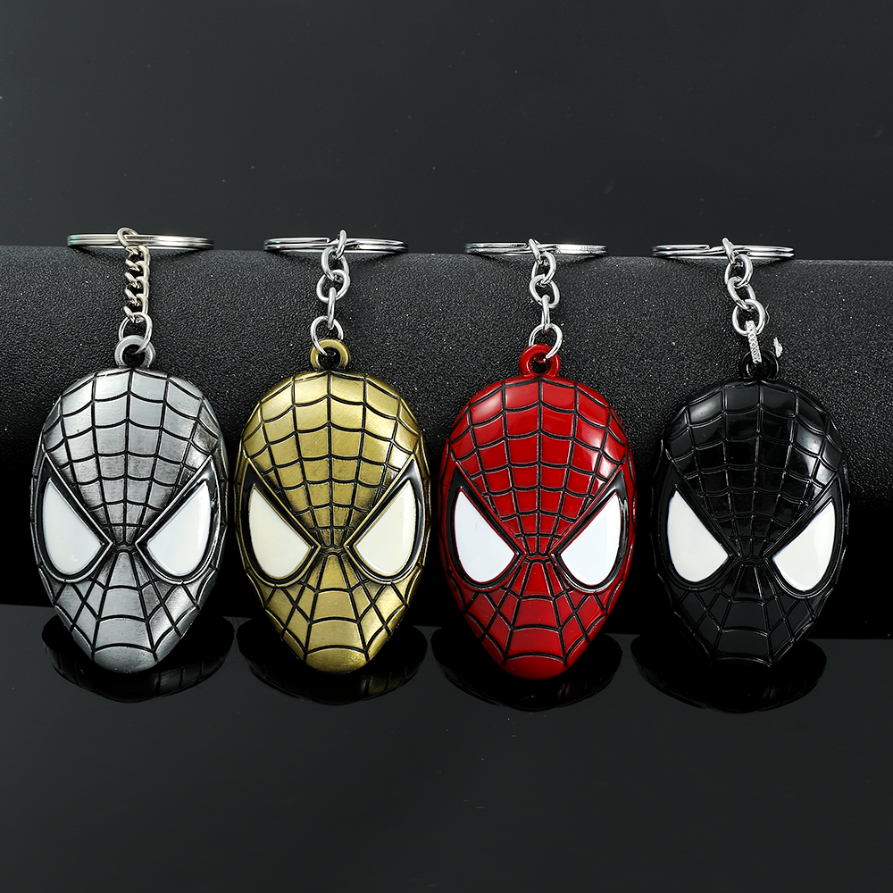 Men'S Fashion Model - Marvel Keychain Superhero Spiderman Mask Pendant