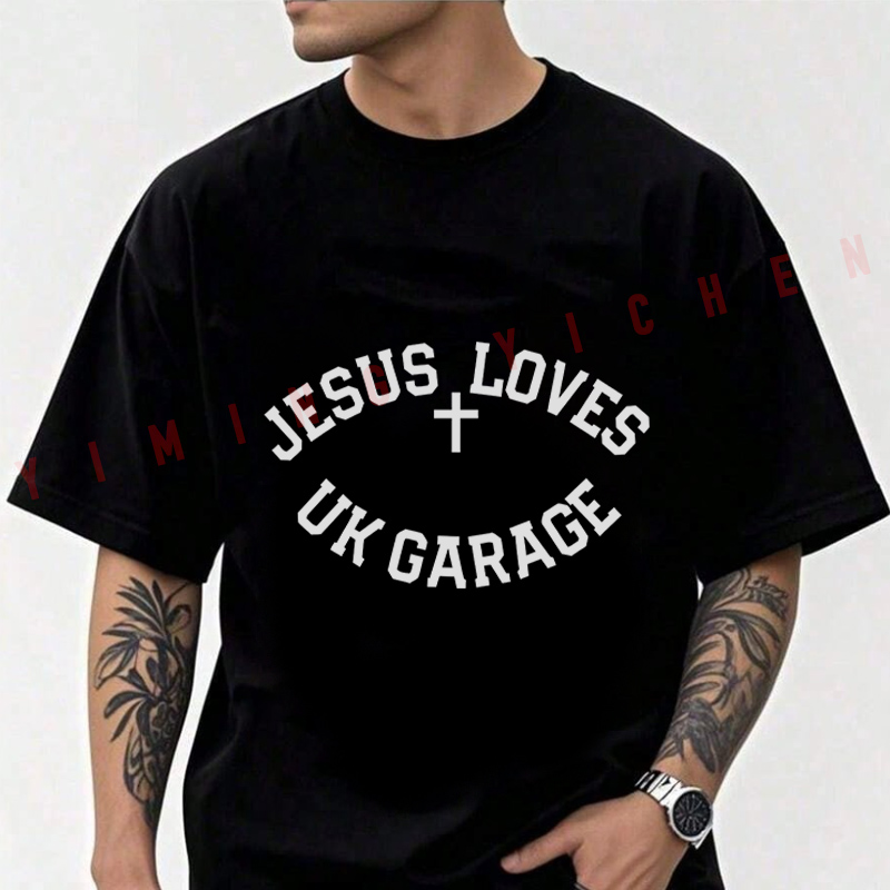 Men'S Fashion Uk 2026 - Men's Moto Cotton T-Shirt Jesus Loves
