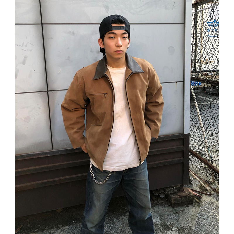 Harrington Jacket - Kaki Short Jacket Men's Spring Autumn