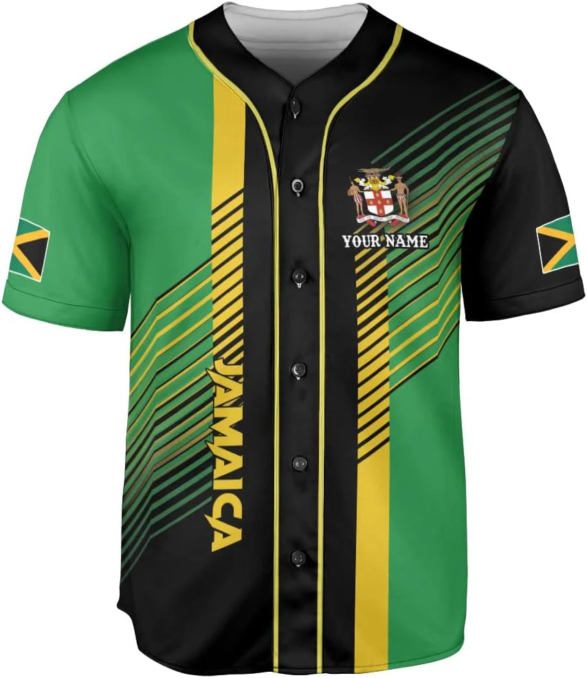 Personalized Name Jamaica Desi - Mens Fashion Baseball Jersey recensione e prezzo