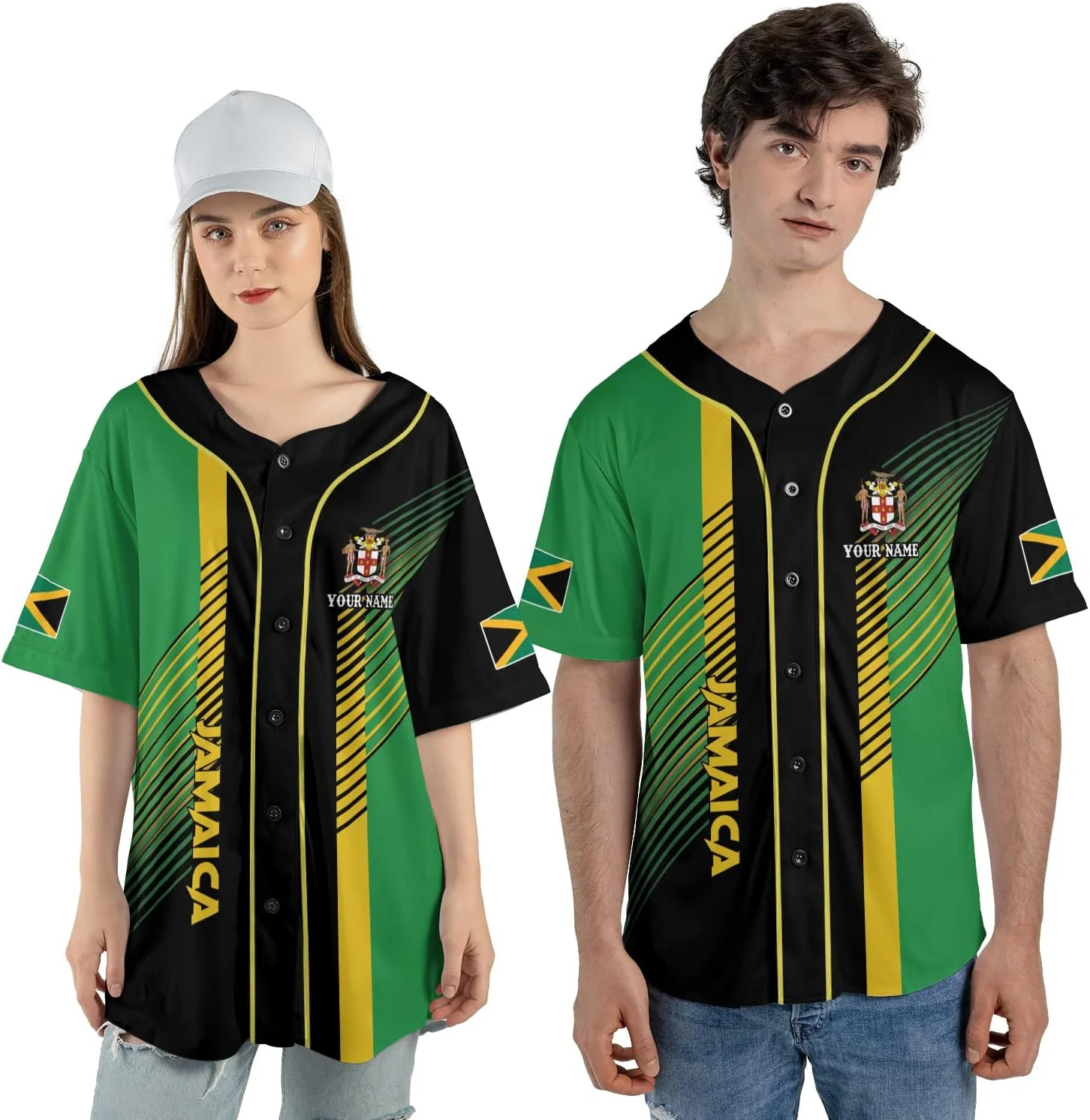 Personalized Name Jamaica Desi - Mens Fashion Baseball Jersey recensione e prezzo