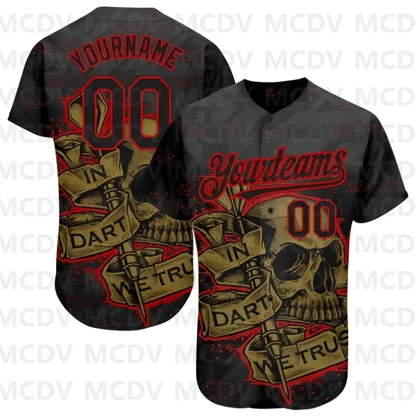 Custom Black Old Gold 3D Plant - Mens Fashion Baseball Jersey recensione e prezzo