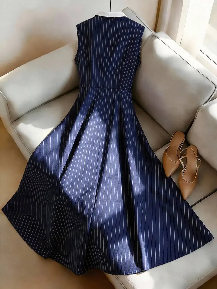 Blue Striped Sleeveless A-Line - Men'S Spring Fashion recensione e prezzo