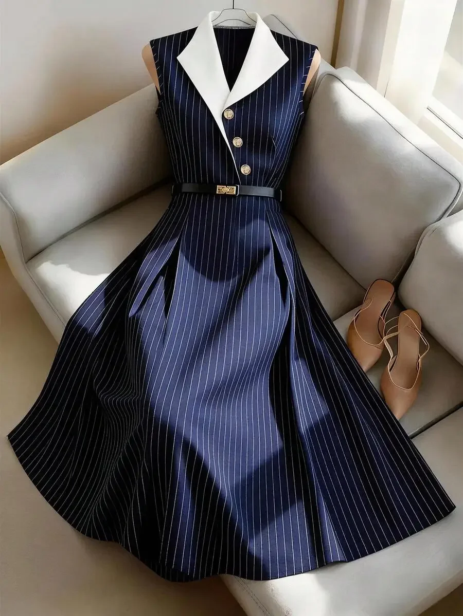 Blue Striped Sleeveless A-Line - Men'S Spring Fashion recensione e prezzo