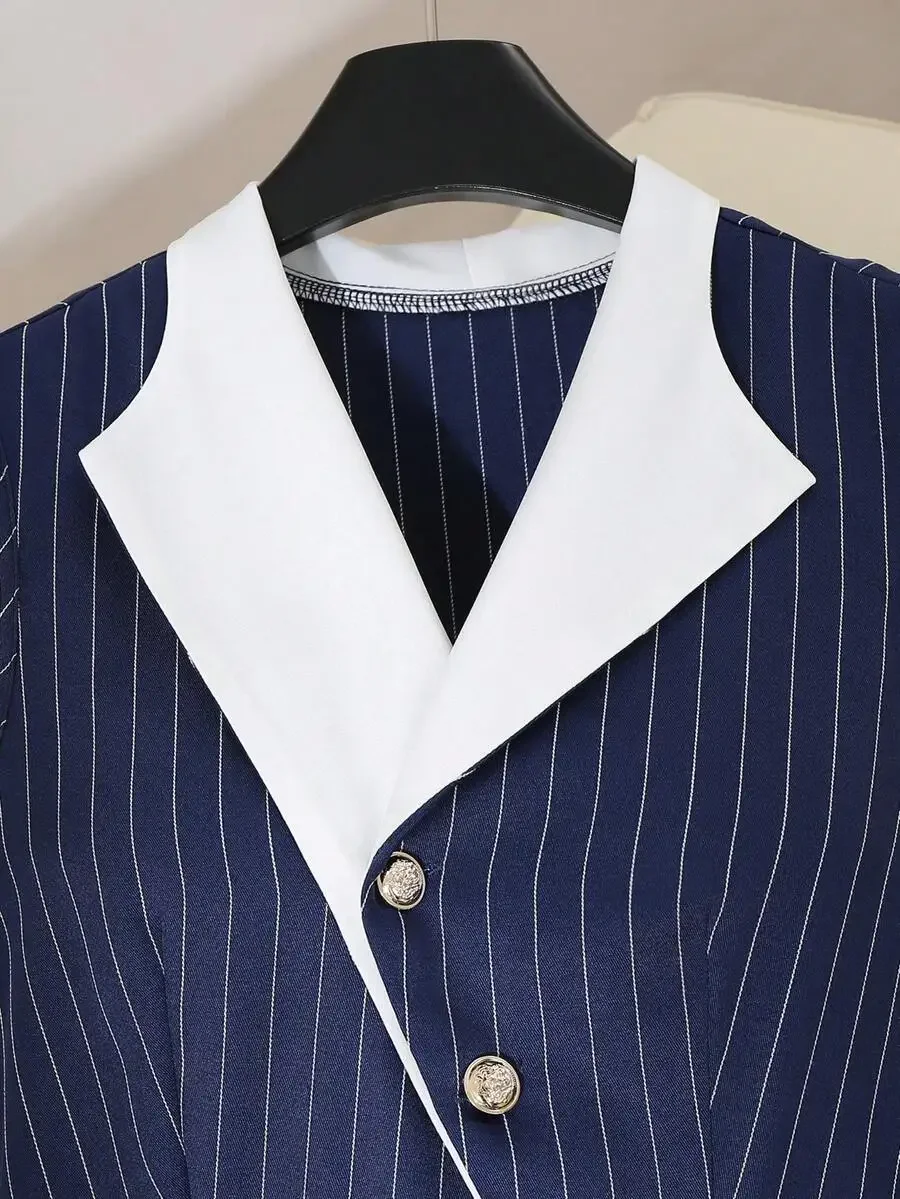 Blue Striped Sleeveless A-Line - Men'S Spring Fashion recensione e prezzo
