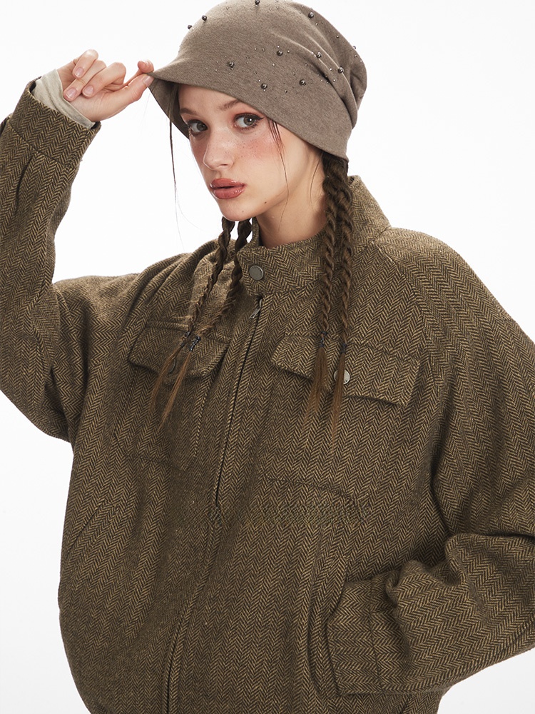 Korean Style Loose Woolen Stan - Harrington Jacket recensione e prezzo
