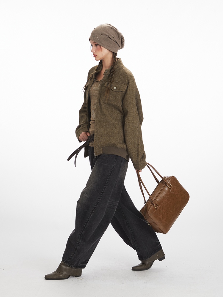 Korean Style Loose Woolen Stan - Harrington Jacket recensione e prezzo