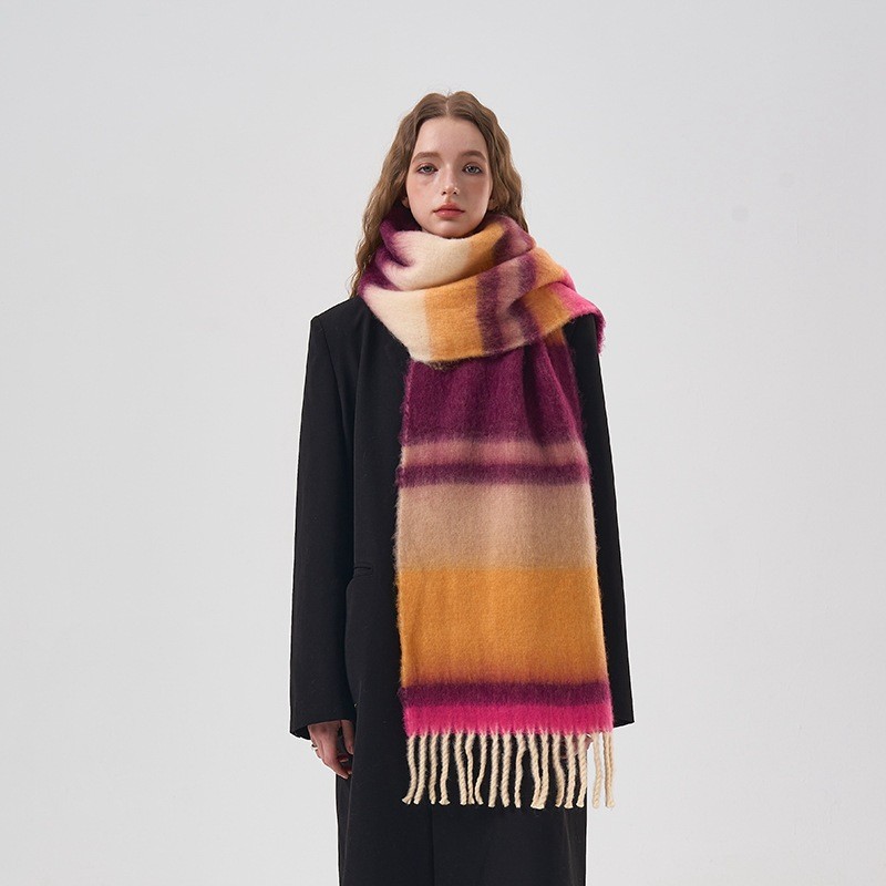 New Winter Rainbow Plaid Brush - Mens Fashion Poncho recensione e prezzo