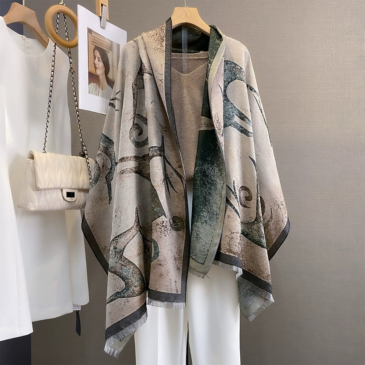 Women Men Cashmere Shawl Wrap  - Mens Fashion Poncho recensione e prezzo