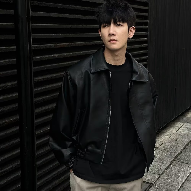 Korean Fashion PU Leather Jack - Men'S Fashion Light Jacket recensione e prezzo