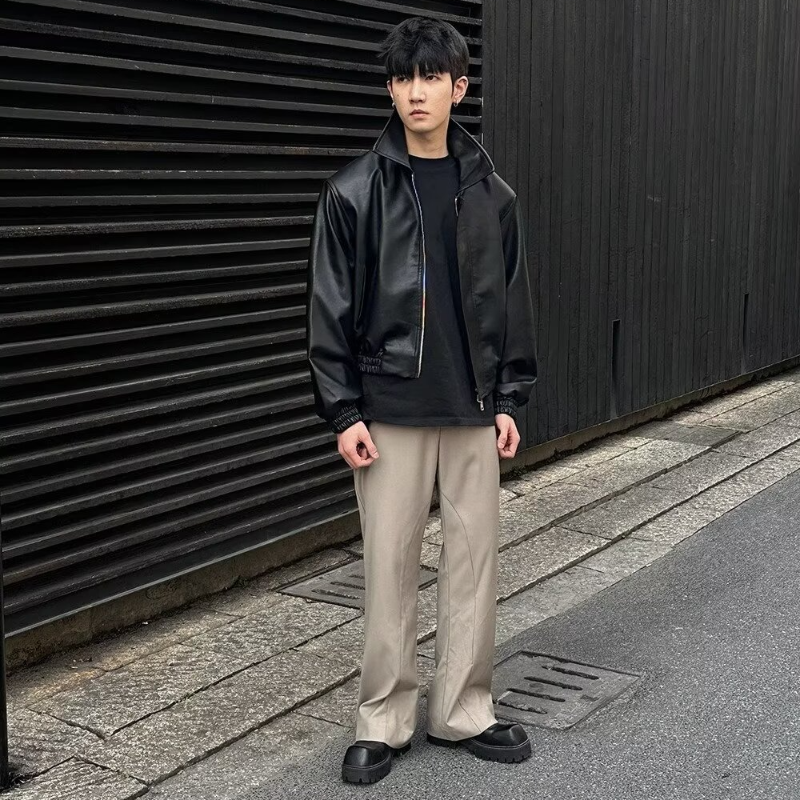 Korean Fashion PU Leather Jack - Men'S Fashion Light Jacket recensione e prezzo