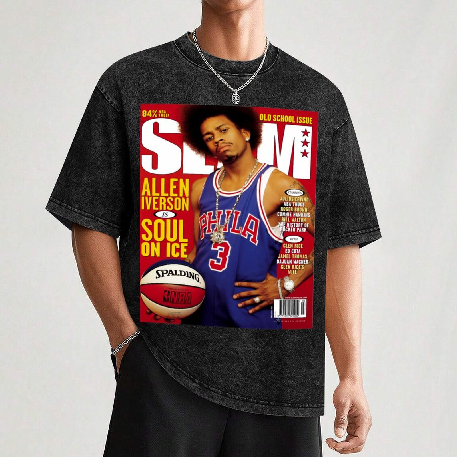 Allen-Iverson-Slam-Magazine T- - Mens Fashion Magazines recensione e prezzo
