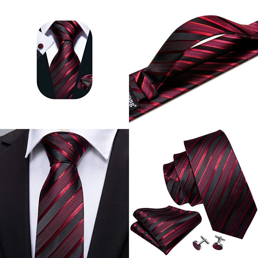 Tie Sets for Men Silk Stripe N - Men'S Fashion For Wedding recensione e prezzo