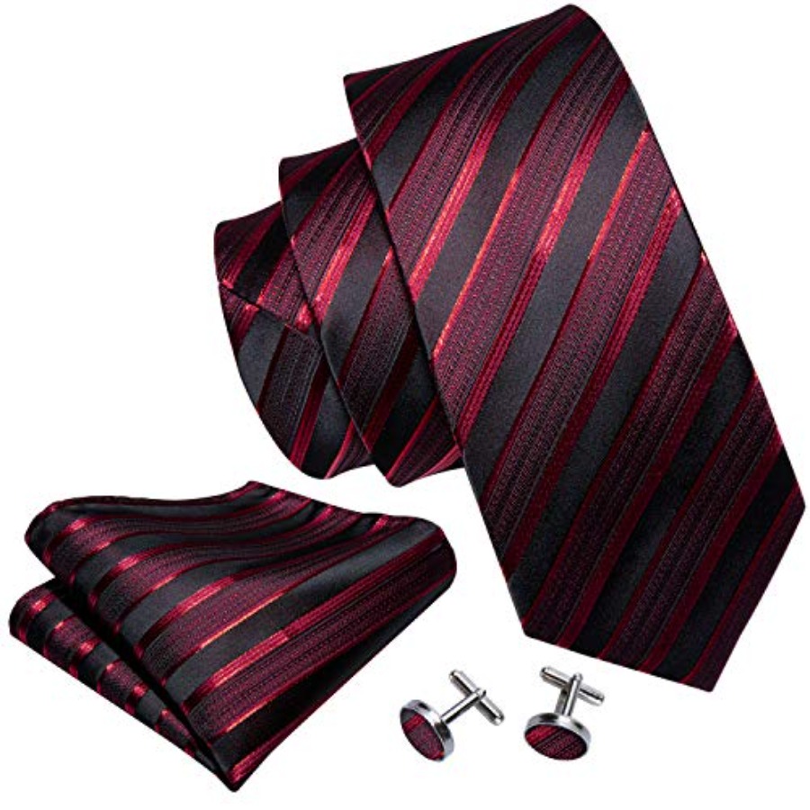 Tie Sets for Men Silk Stripe N - Men'S Fashion For Wedding recensione e prezzo