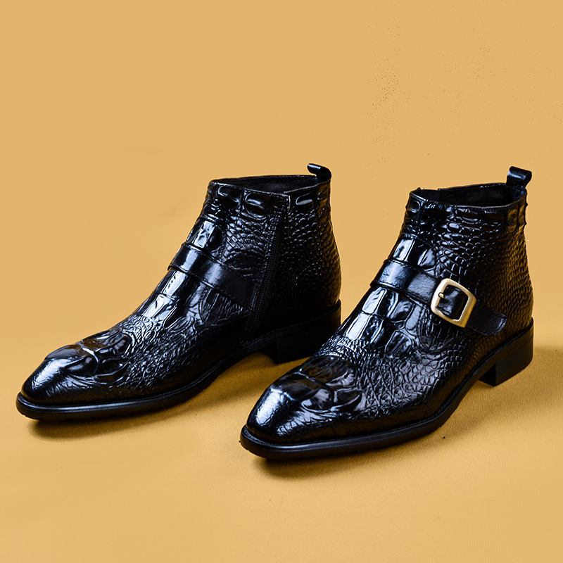Mens Genuine Leather Crocodile - Fashion Men'S Boots recensione e prezzo