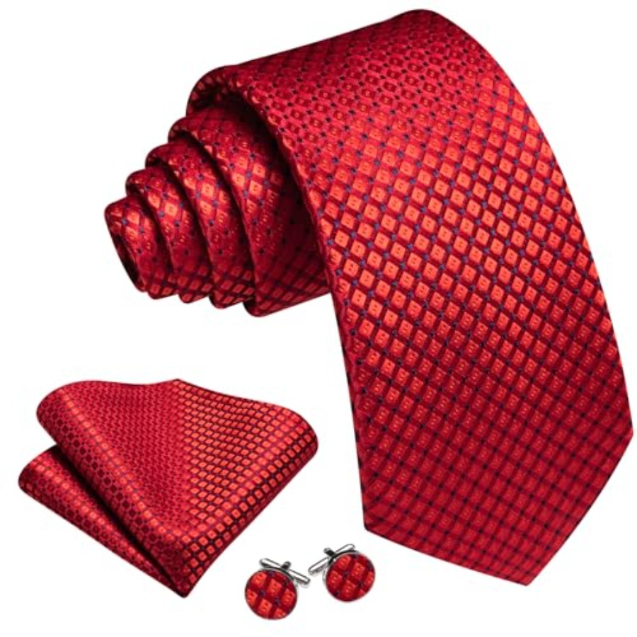 Men Plaid/Striped Ties Set Sil - Men'S Fashion For Wedding recensione e prezzo