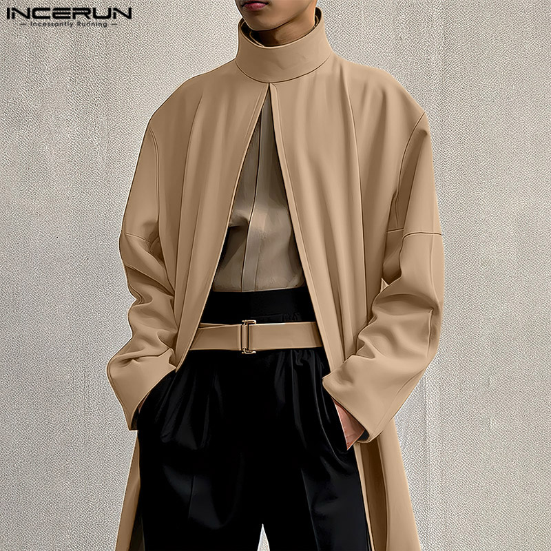 INCERUN Men Cloak Coats Solid  - Mens Fashion Poncho recensione e prezzo