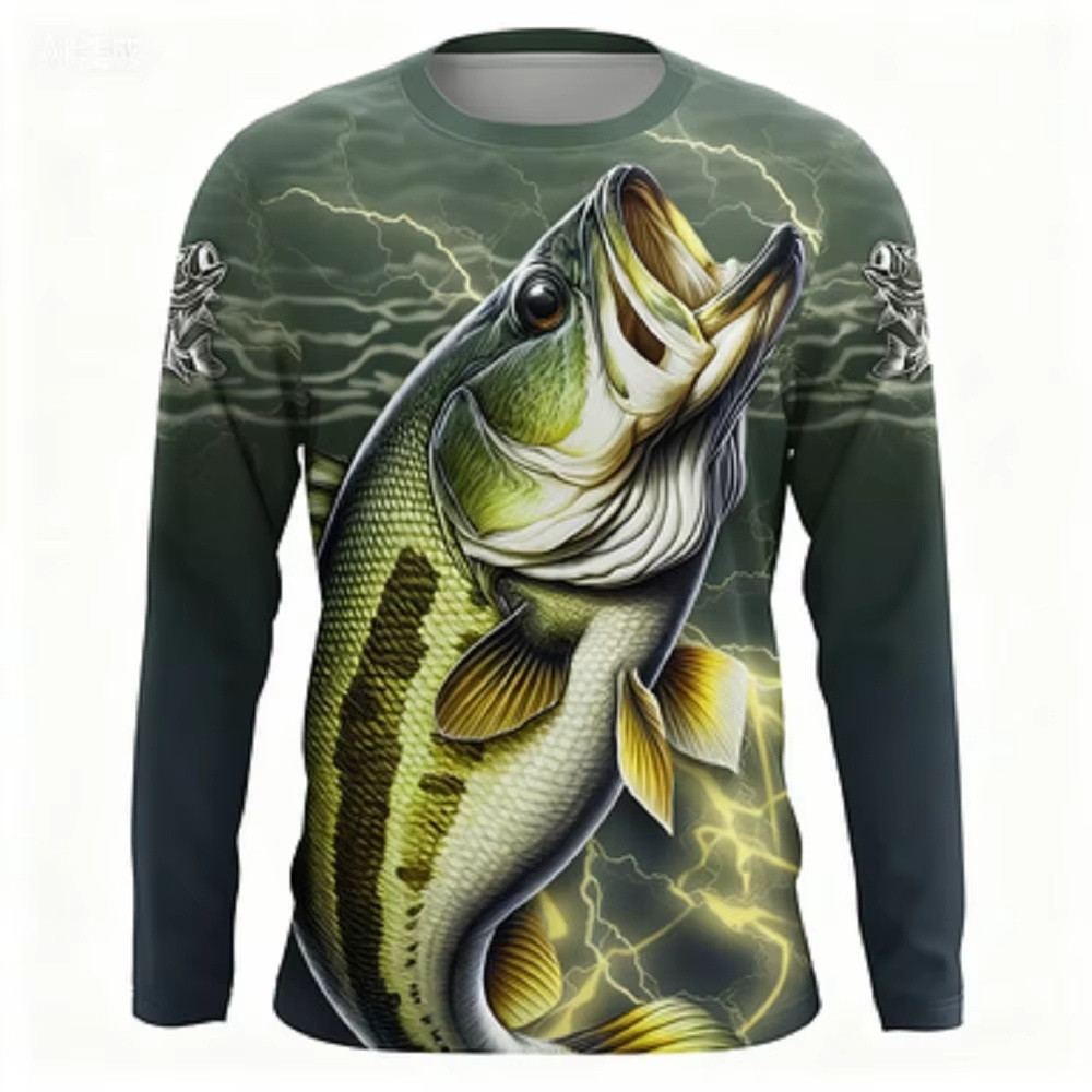 Fashionable Bass Pattern Crew  - Mens Fashion Summer recensione e prezzo