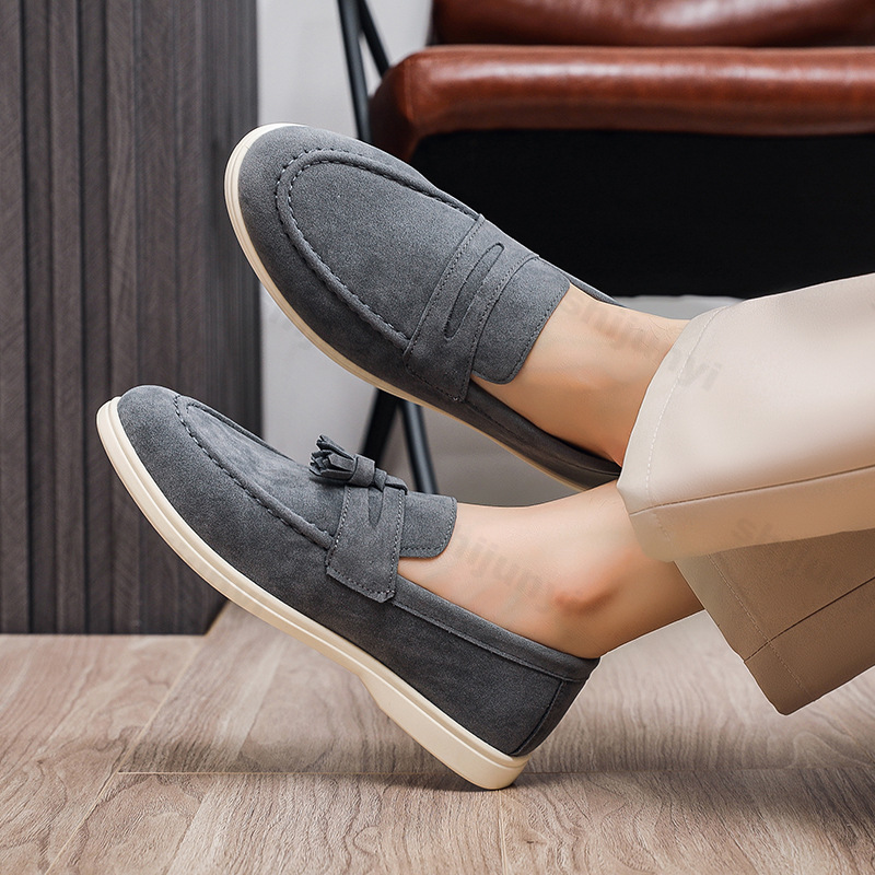 Men Flat Loafers Frosted Suede - Mens Fashion Autumn 2025 recensione e prezzo