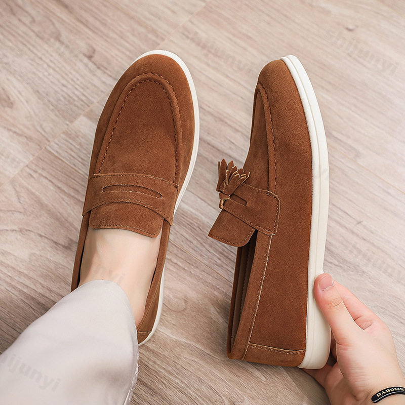 Men Flat Loafers Frosted Suede - Mens Fashion Autumn 2025 recensione e prezzo