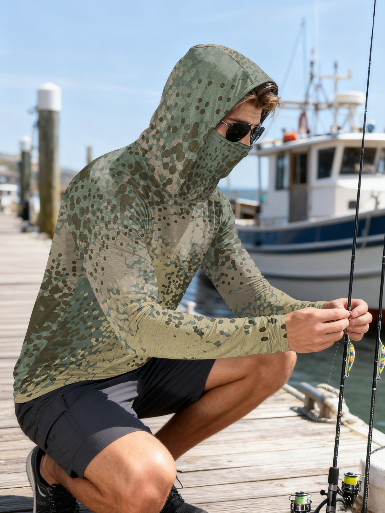 Men's Fishing Hooded Long-Slee - Mens Fashion Summer recensione e prezzo