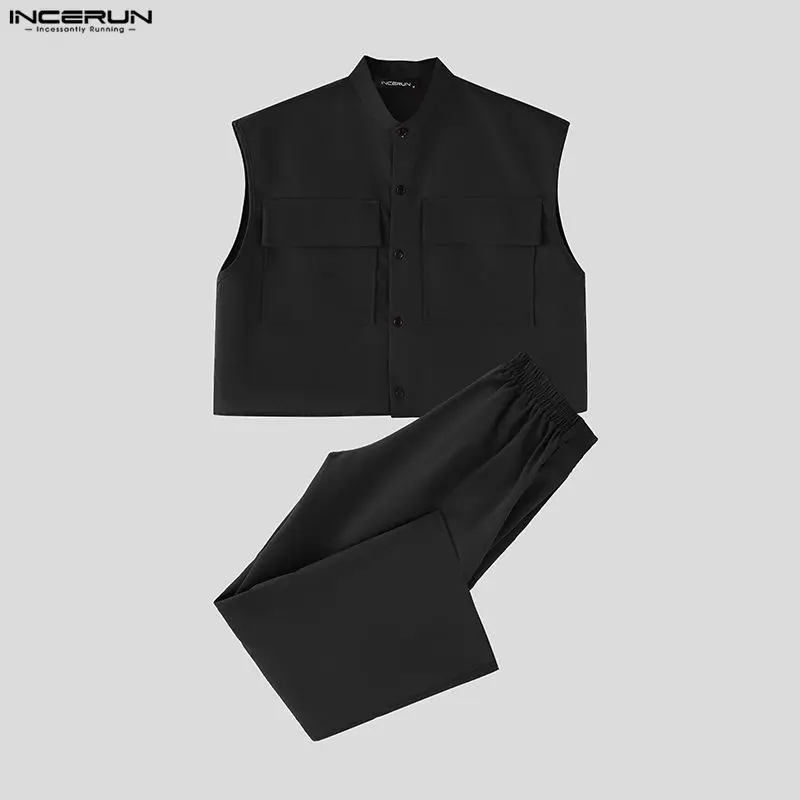 INCERUN Men Sets Solid Sleevel - Men'S Spring Fashion recensione e prezzo