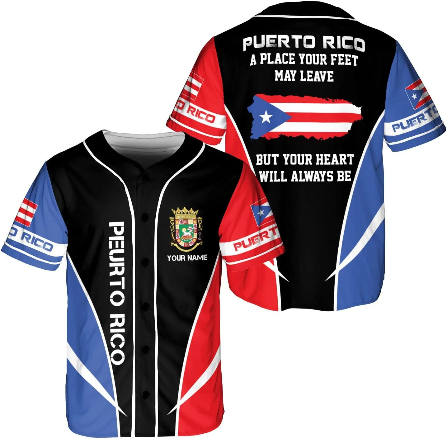 Personalized Puerto Rico Baseb - Mens Fashion Baseball Jersey recensione e prezzo