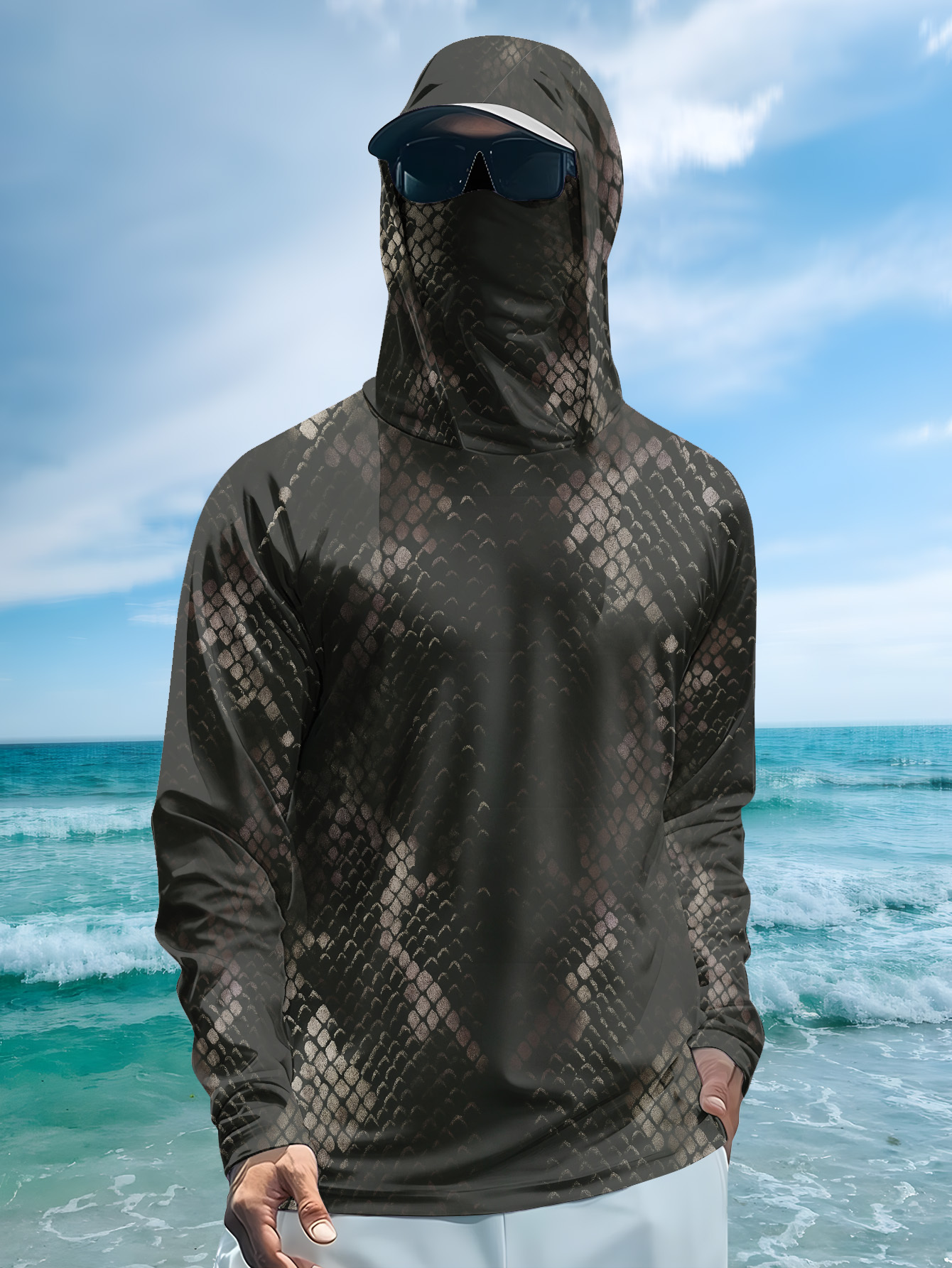 Men's Fishing Hooded Long-Slee - Mens Fashion Summer recensione e prezzo