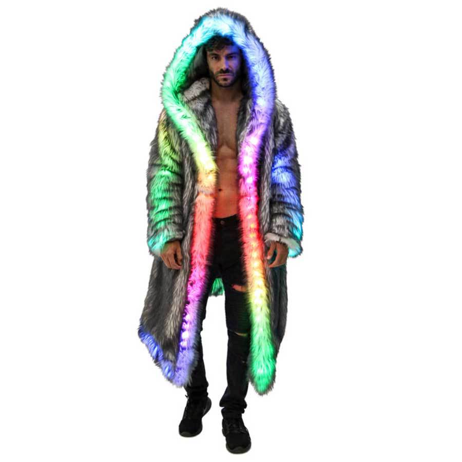 Faux Fur Coat Men Hooded Outer - Men'S Fashion Light Jacket recensione e prezzo