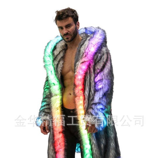 Faux Fur Coat Men Hooded Outer - Men'S Fashion Light Jacket recensione e prezzo