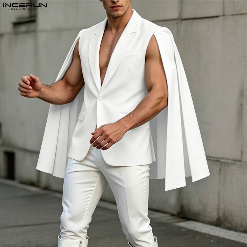 INCERUN Men's Irregular Blazer - Mens Fashion Poncho recensione e prezzo