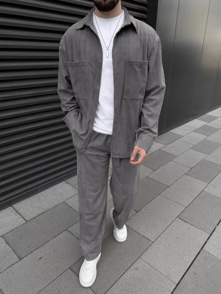 Men's corduroy two-piece outfi - Men'S Spring Fashion recensione e prezzo