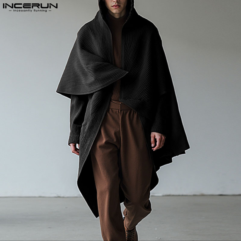 INCERUN Men Long Style Cloak C - Mens Fashion Poncho recensione e prezzo