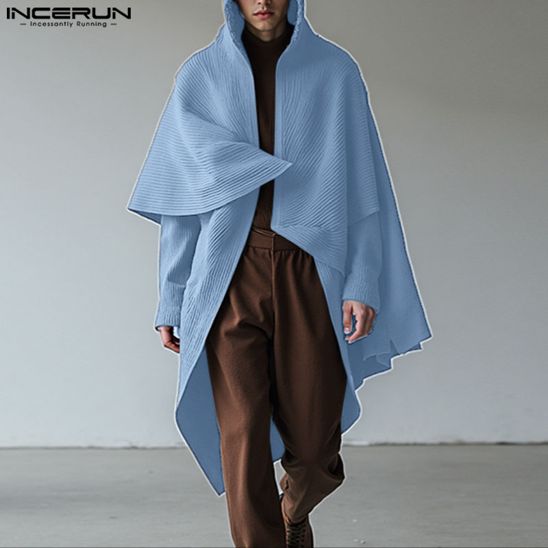INCERUN Men Long Style Cloak C - Mens Fashion Poncho recensione e prezzo