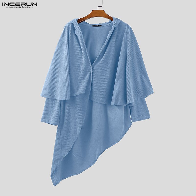 INCERUN Men Long Style Cloak C - Mens Fashion Poncho recensione e prezzo