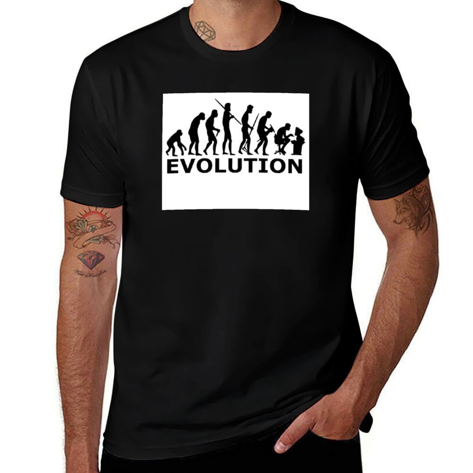 Human evolution T-Shirt graphi - Men'S Fashion Evolution recensione e prezzo