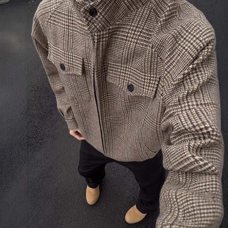 Retro Plaid Harrington Woolen  - Harrington Jacket recensione e prezzo