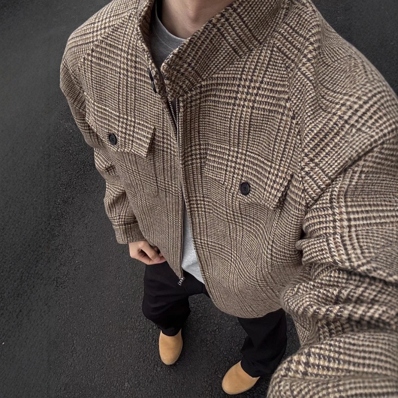 Retro Plaid Harrington Woolen  - Harrington Jacket recensione e prezzo