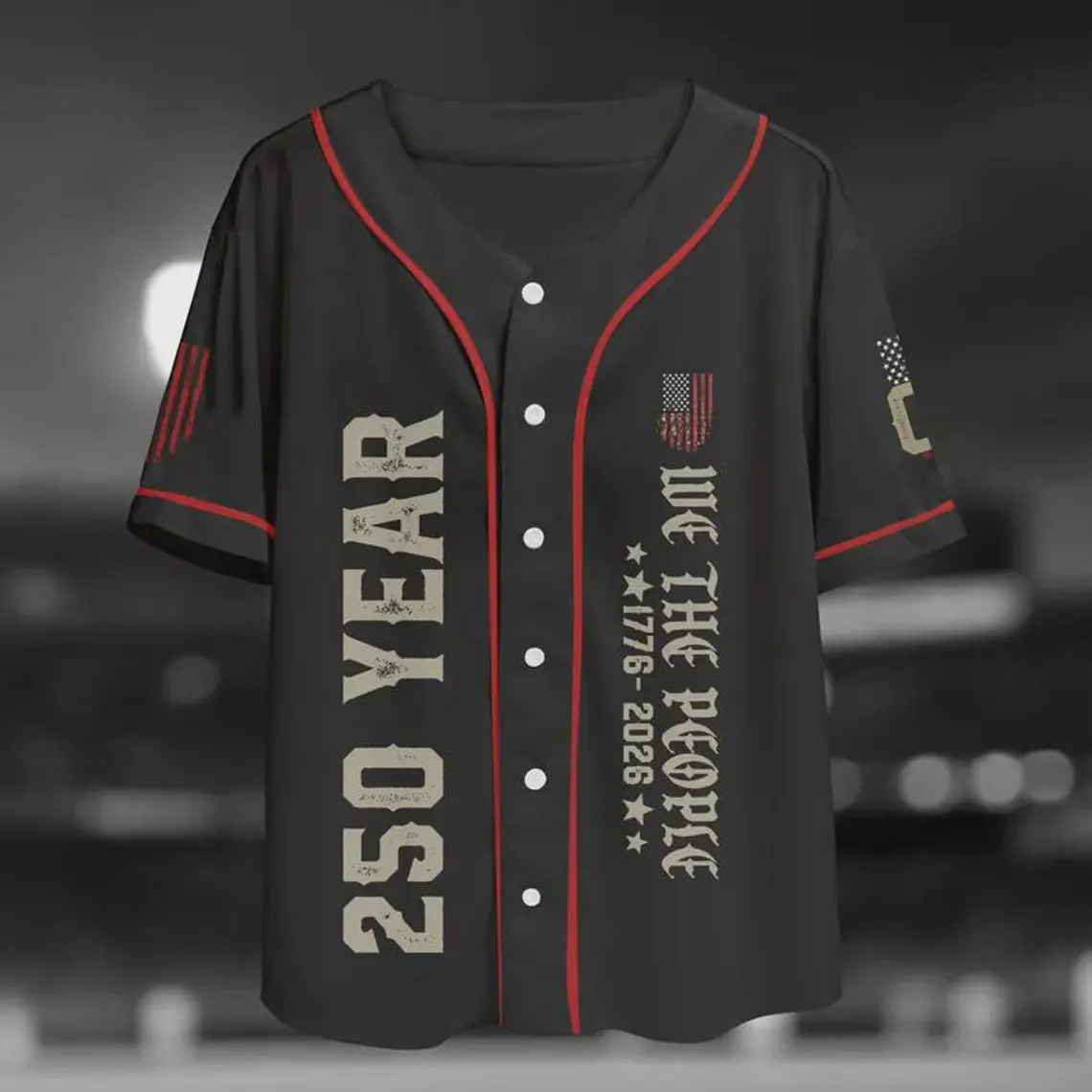 USA 250th Anniversary Baseball - Mens Fashion Baseball Jersey recensione e prezzo