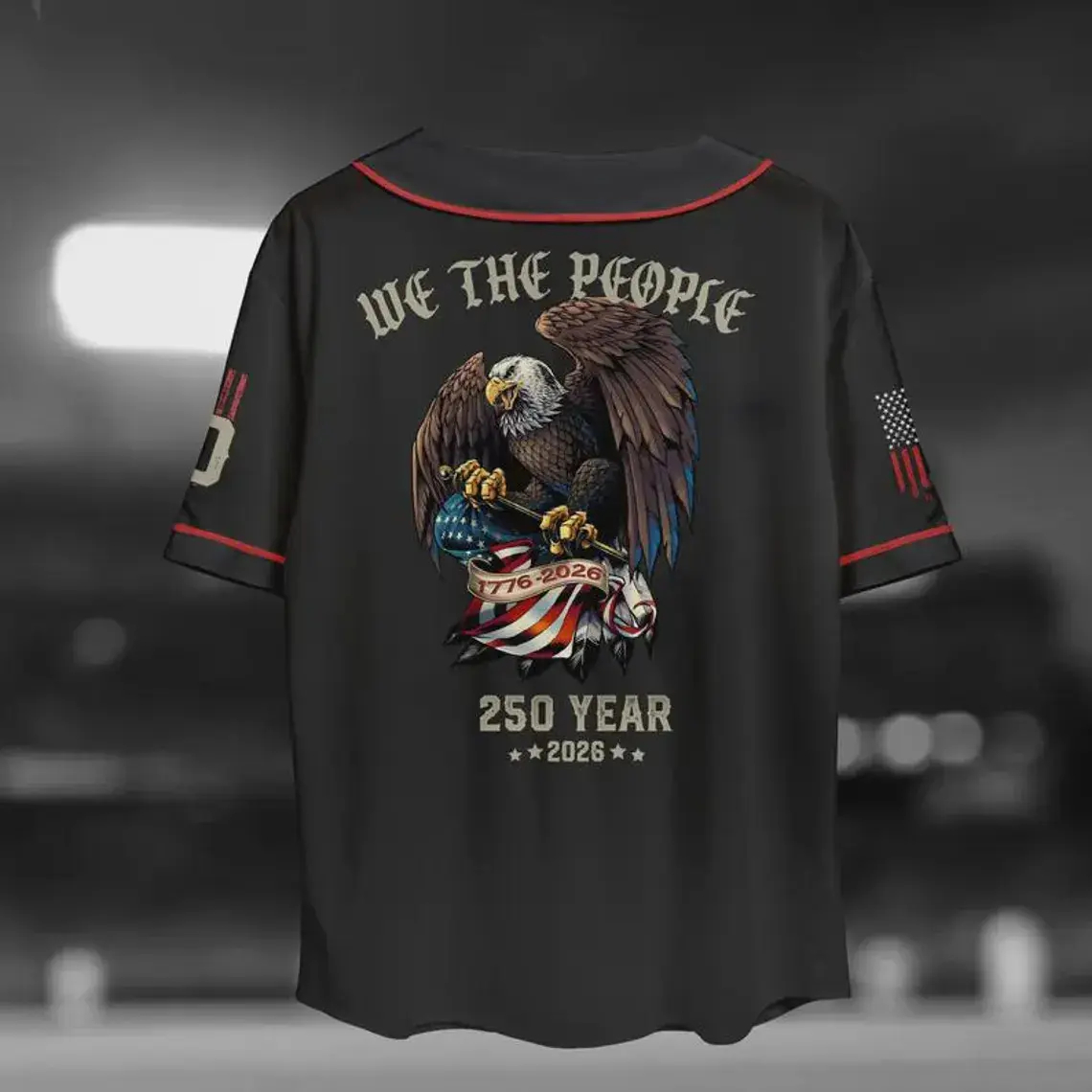 USA 250th Anniversary Baseball - Mens Fashion Baseball Jersey recensione e prezzo
