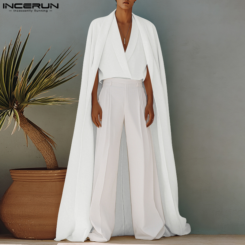 INCERUN Men Long Style Shirt S - Mens Fashion Poncho recensione e prezzo