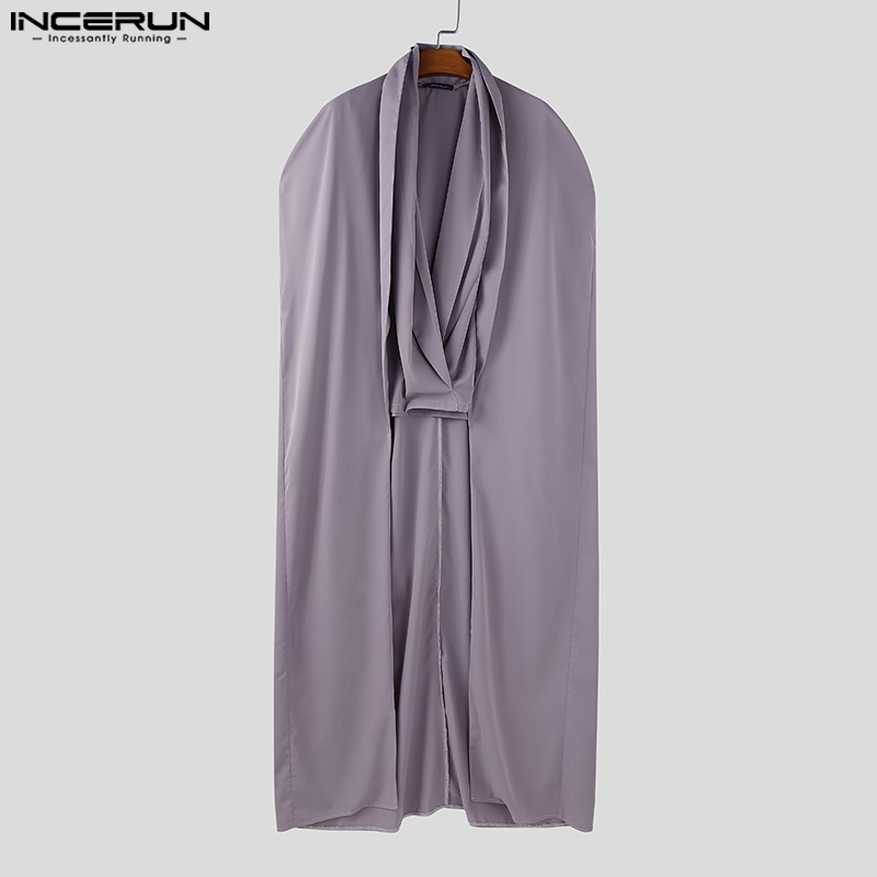 INCERUN Men Long Style Shirt S - Mens Fashion Poncho recensione e prezzo