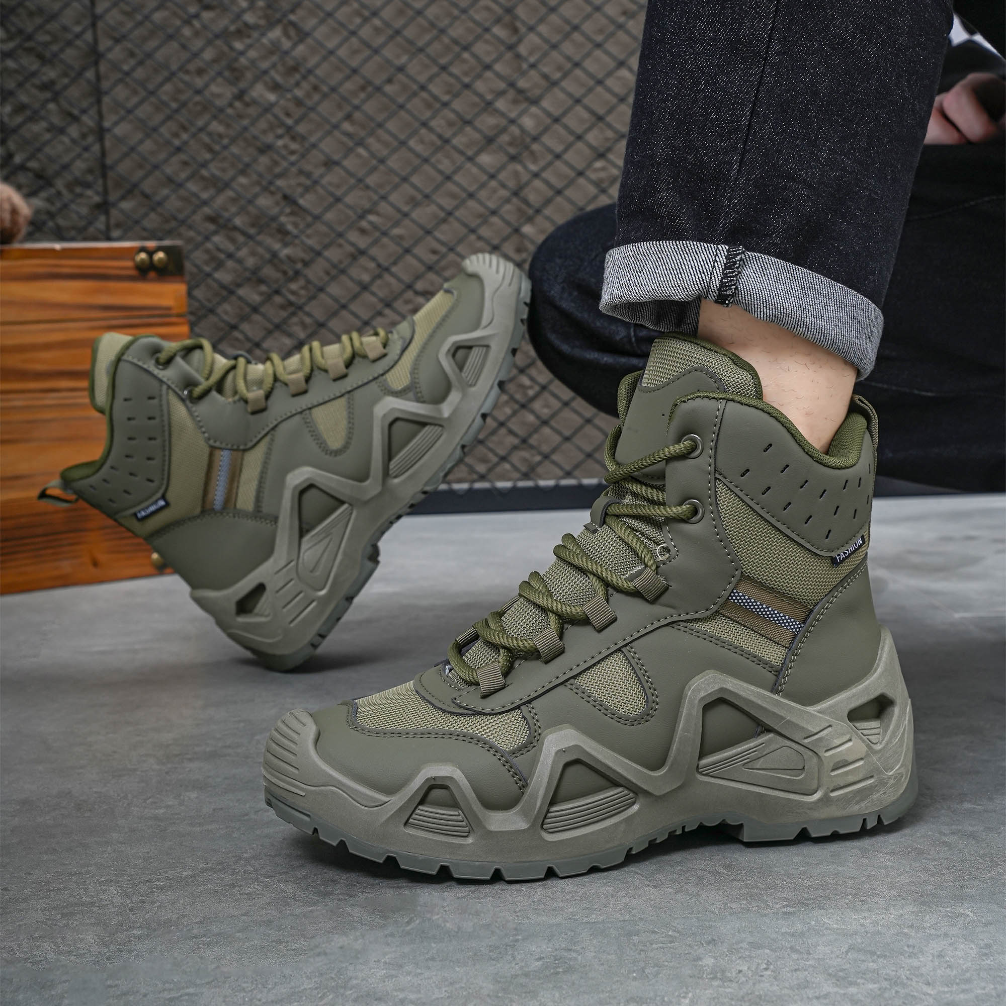 Men's high top boots, hiking b - Fashion Men'S Boots recensione e prezzo