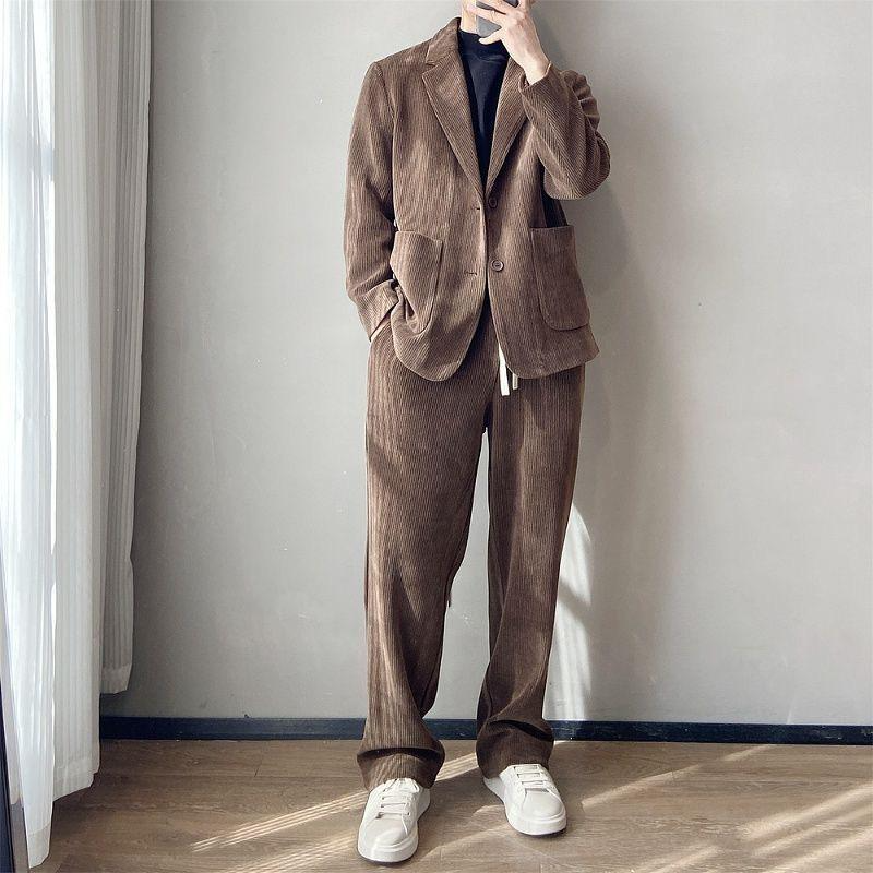 Premium Corduroy Suit Maillard - Corduroy Jacket Men recensione e prezzo