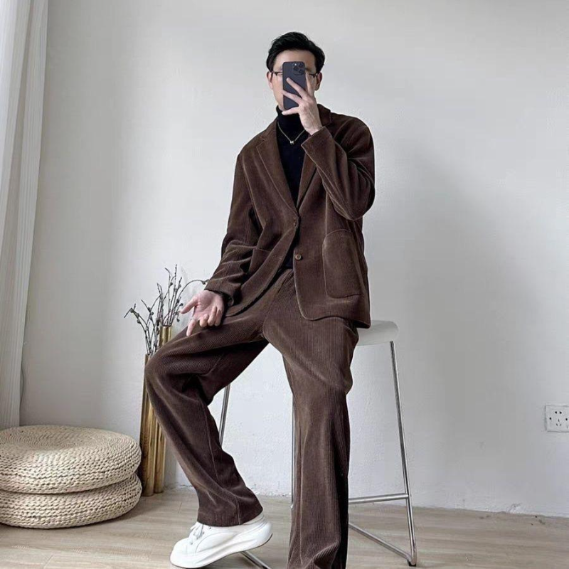 Premium Corduroy Suit Maillard - Corduroy Jacket Men recensione e prezzo