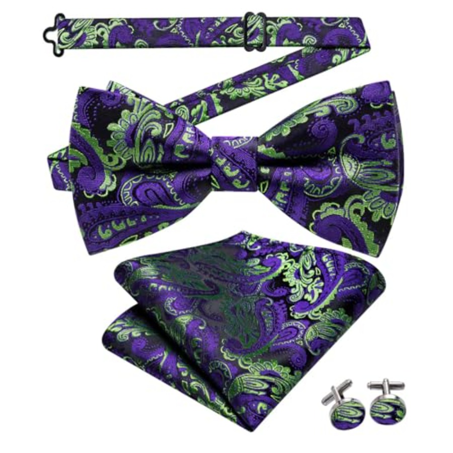 Mens Paisley Striped Bowtie Se - Men'S Fashion For Wedding recensione e prezzo