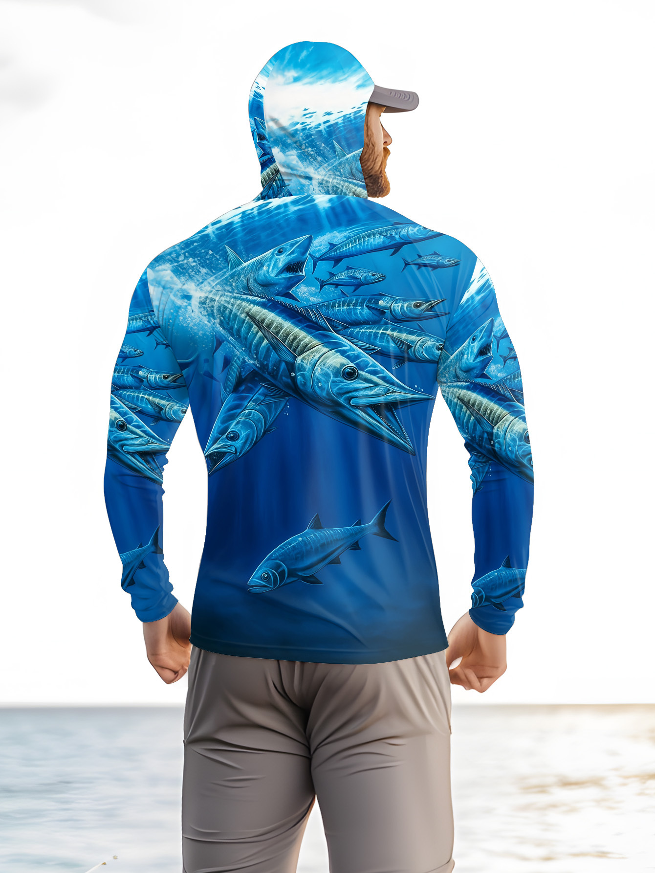 Men Hood Fishing Shirt long sl - Mens Fashion Summer recensione e prezzo