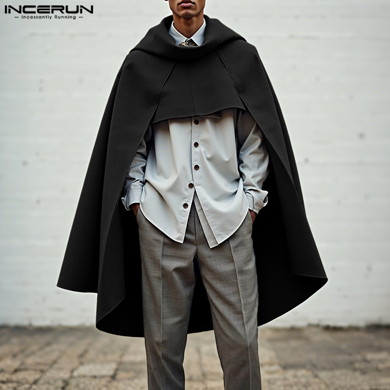 INCERUN Men Cloak Cape Solid C - Mens Fashion Poncho recensione e prezzo